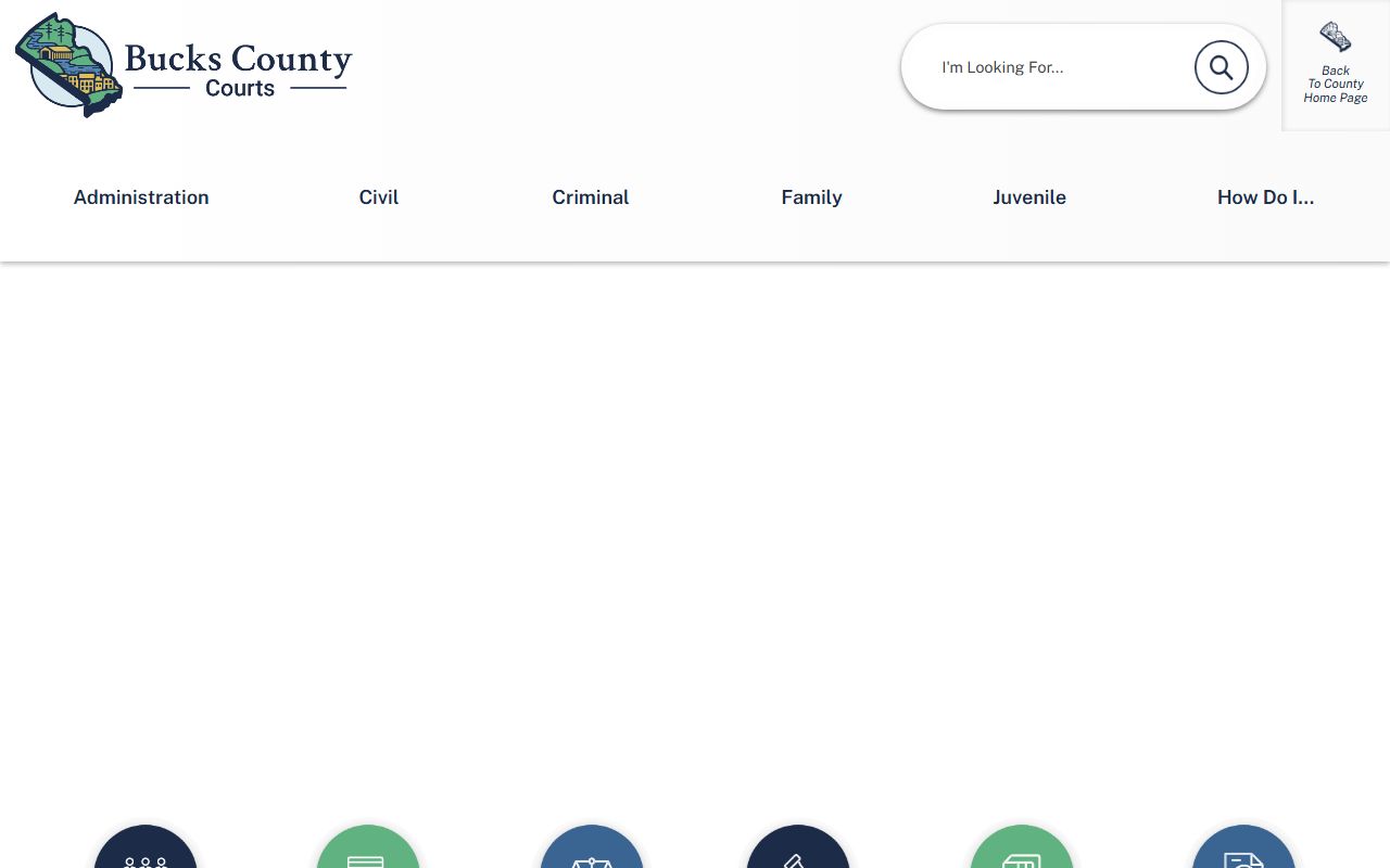 Bucks County court records courts landing page