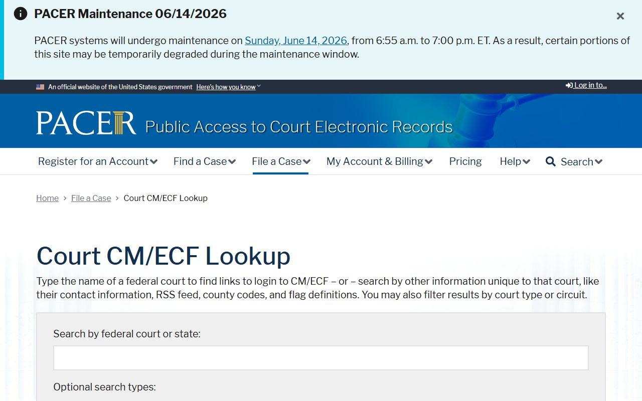 Bucks County court records PACER CM ECF lookup